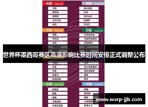 世界杯墨西哥赛区高温影响比赛时间安排正式调整公布